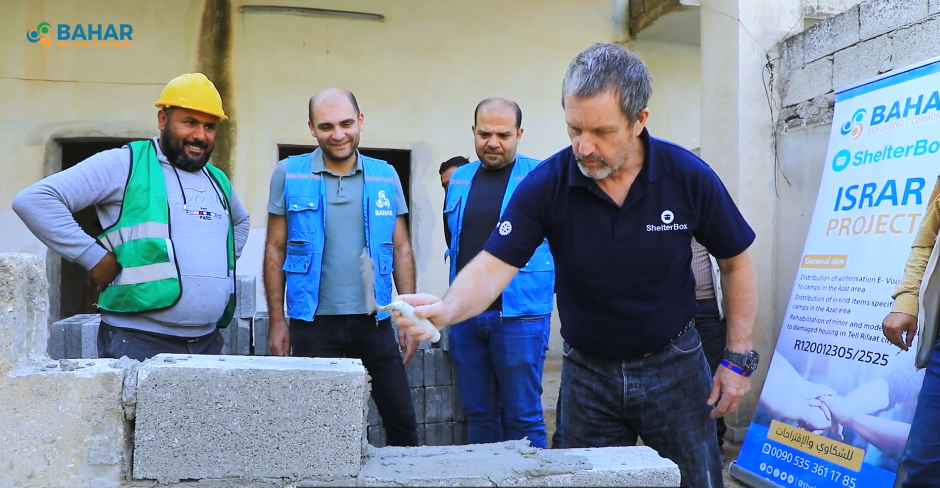 ShelterBox and Bahar Delegation Visit Tel Rifaat Home Rehabilitation Project